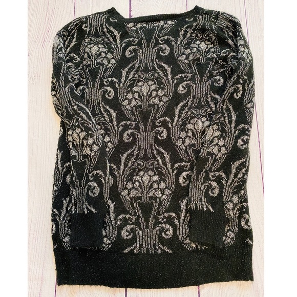 Black and silver maternity sweater - Picture 3 of 4